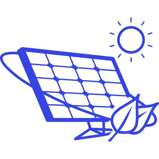 Solar panels on the roof